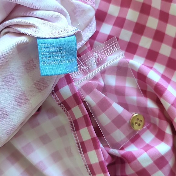 J.McLaughlin belted shirt dress, pink gingham print. Size M NWOT - Picture 8 of 9